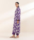 Women's Unstitched Purple Lawn 2 Piece Suit